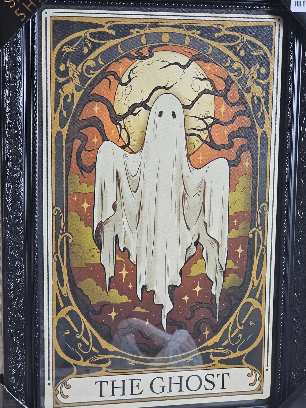 Viral  Sapna Shah The ghost Tarot Ornate Framed Wall Art Gothic Halloween Decor